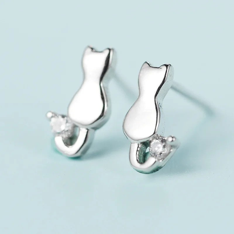 Cat Silhouette Cuff Earrings