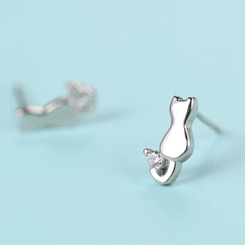 Cat Silhouette Cuff Earrings