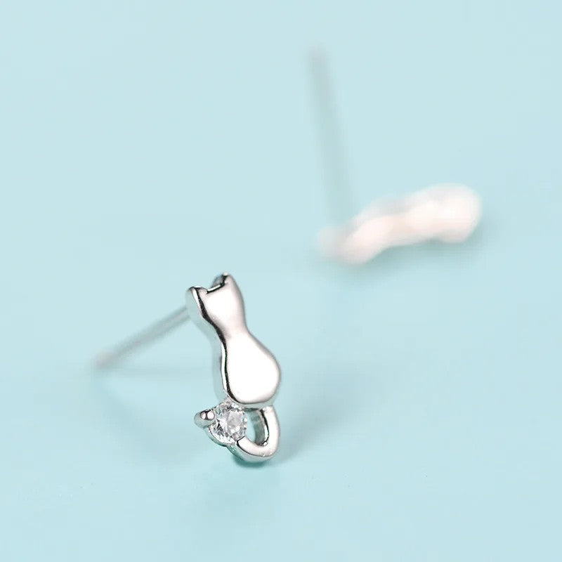 Cat Silhouette Cuff Earrings