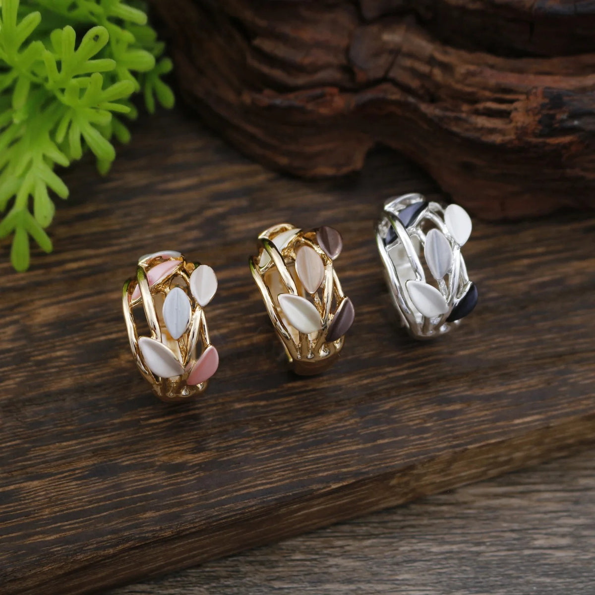 Multicolor Petal Caged Ring