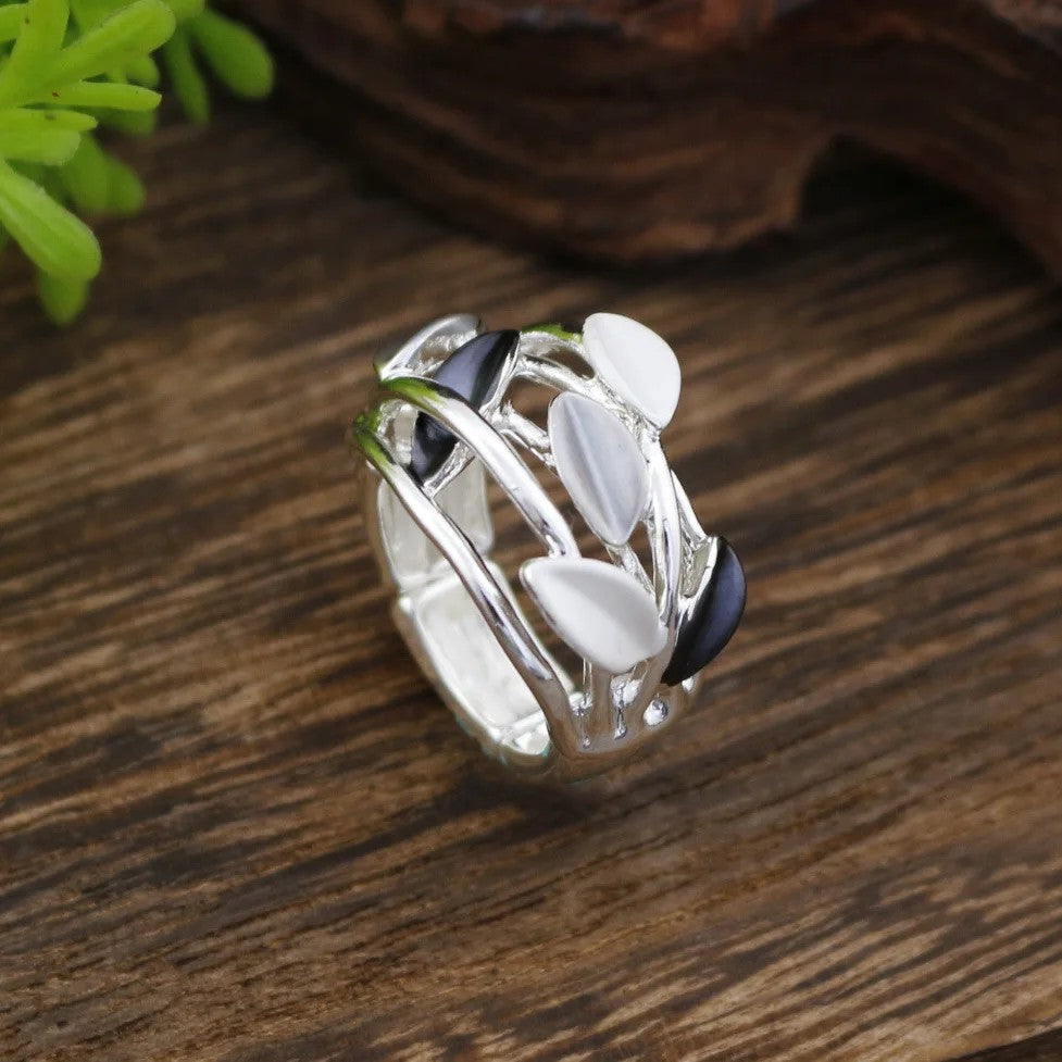 Multicolor Petal Caged Ring