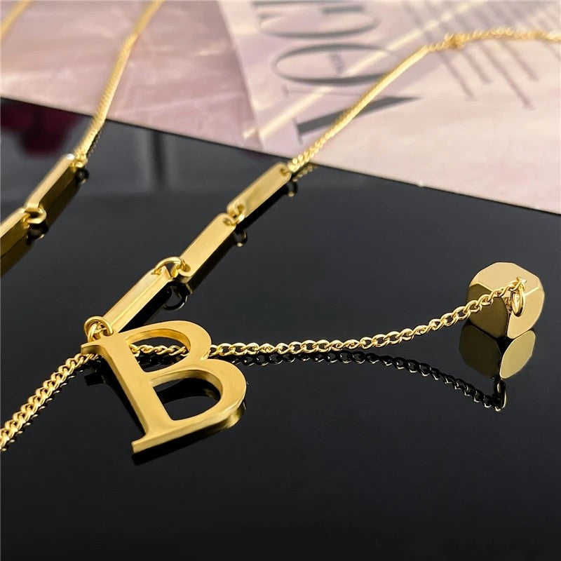 Initial Bar Necklace
