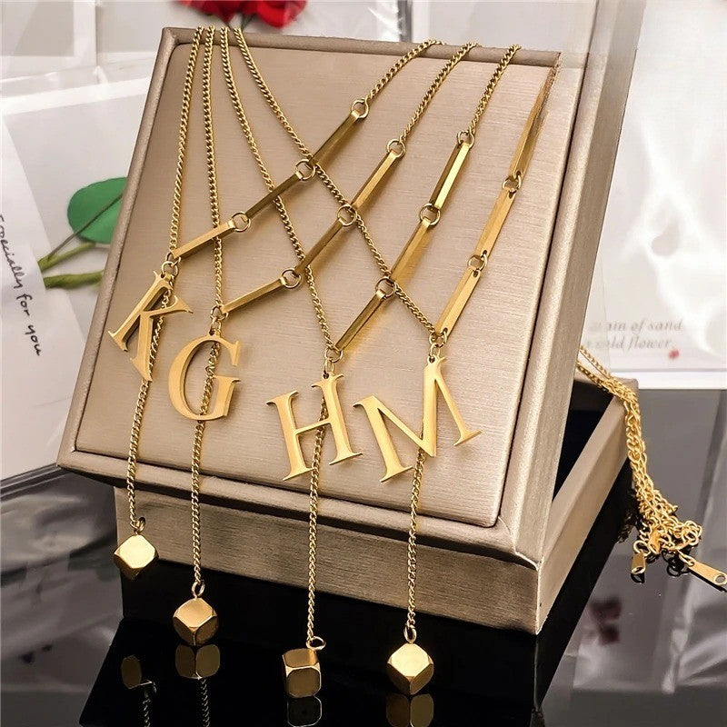 Initial Bar Necklace