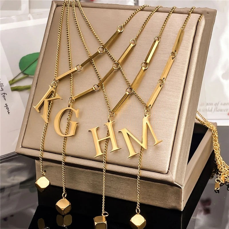 Initial Bar Necklace