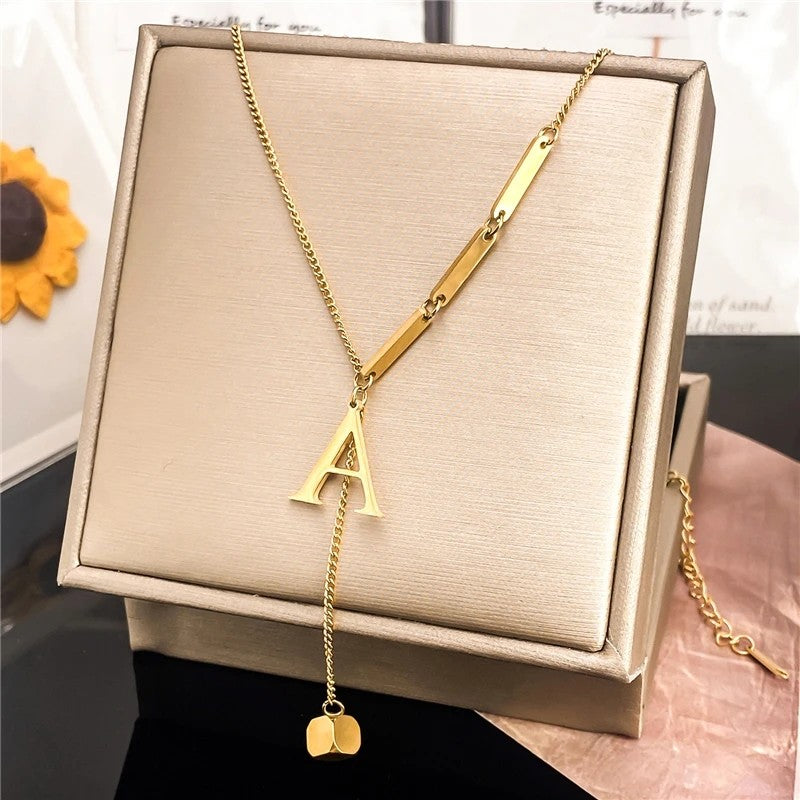 Initial Bar Necklace