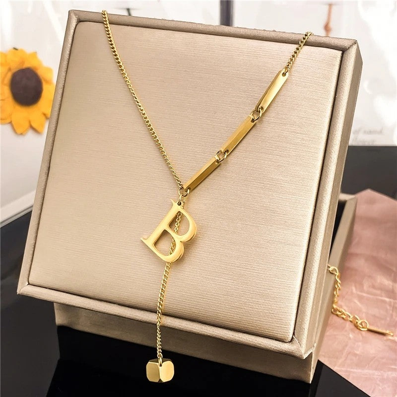 Initial Bar Necklace