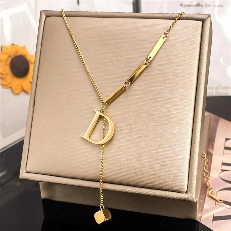 Initial Bar Necklace