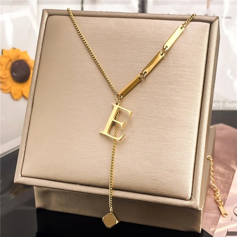 Initial Bar Necklace