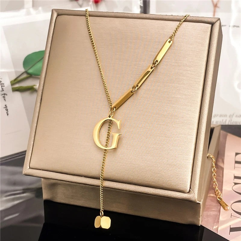Initial Bar Necklace