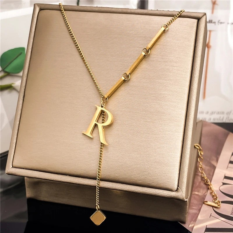 Initial Bar Necklace