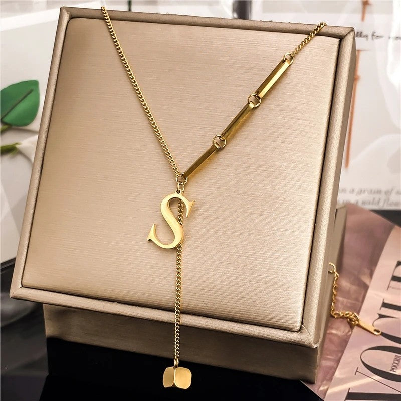 Initial Bar Necklace