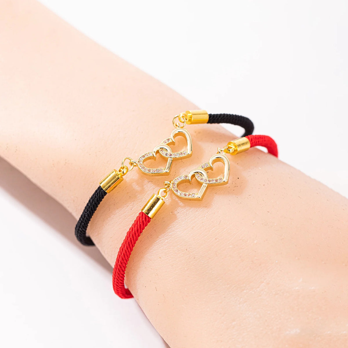 Double Heart Zircon Bracelet