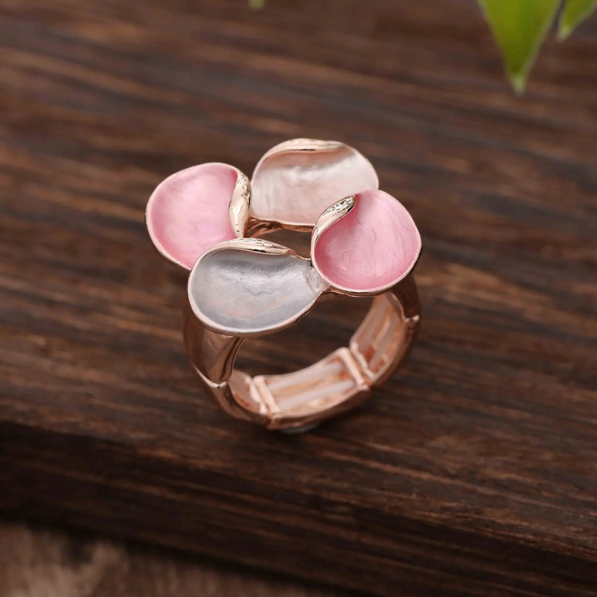 Colorful Enamel Petal Ring