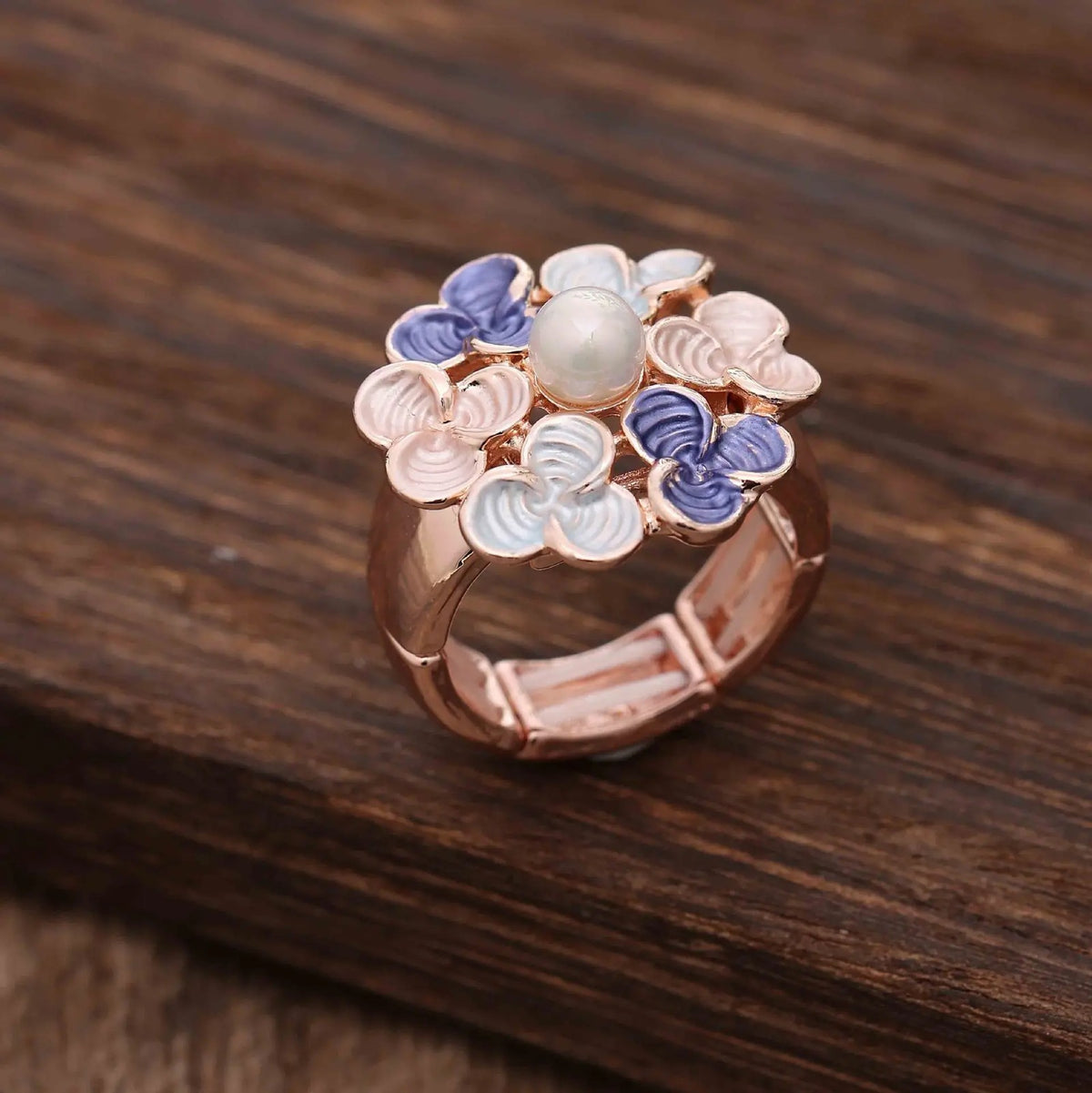 Colorful Enamel Flower Ring