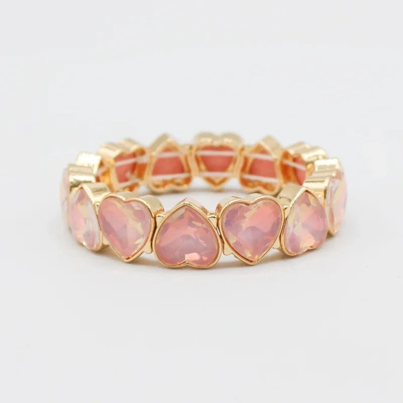 Multicolor Heart Cuff Bracelet