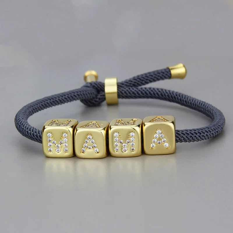 Crystal Initial Charm Bracelet