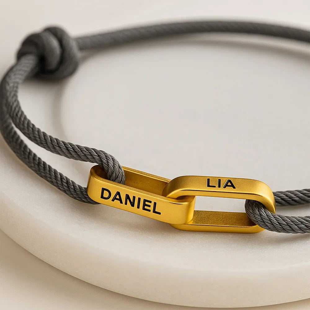 Personalized Interlocking Link Bracelet