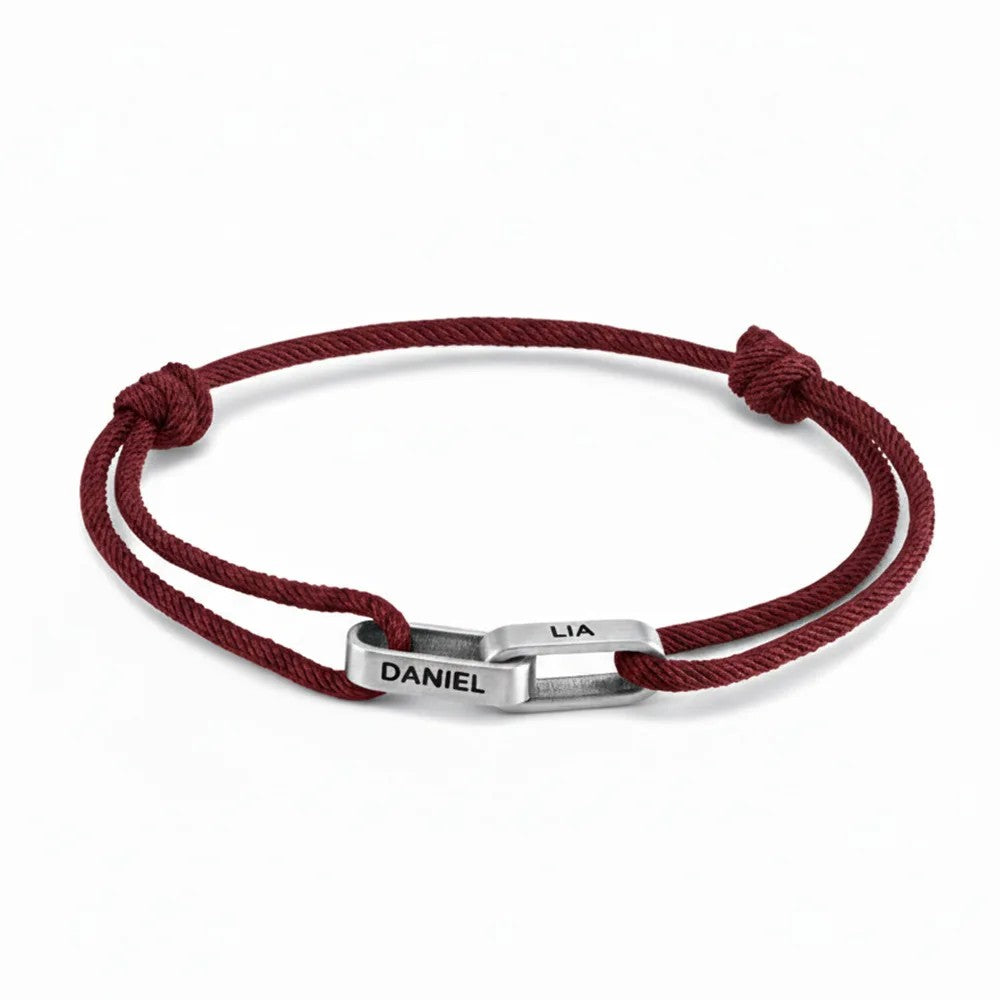 Personalized Interlocking Link Bracelet