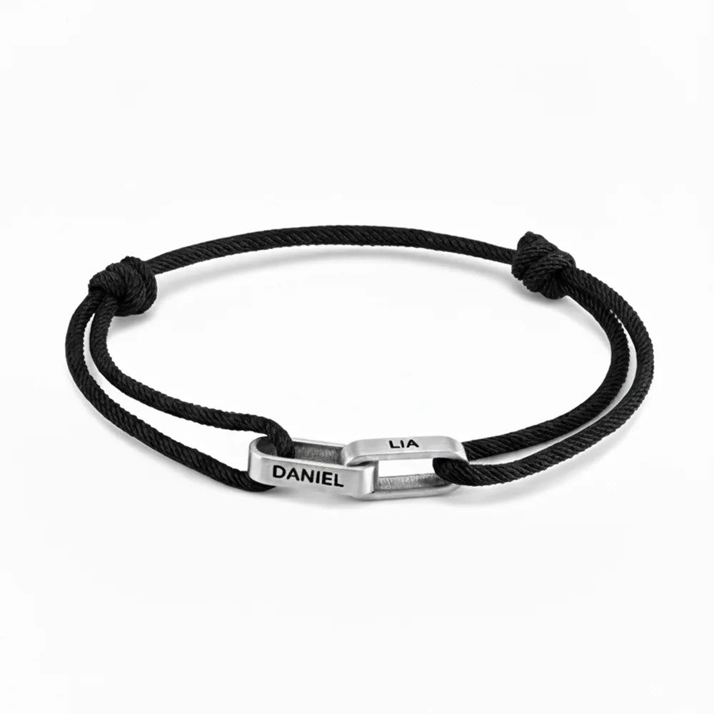Personalized Interlocking Link Bracelet