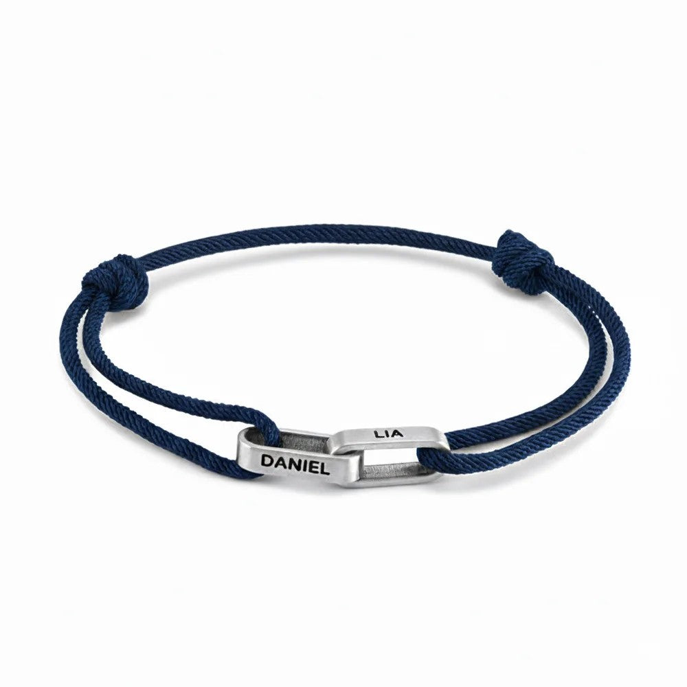 Personalized Interlocking Link Bracelet