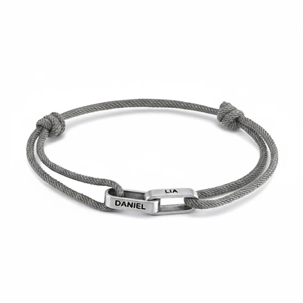 Personalized Interlocking Link Bracelet