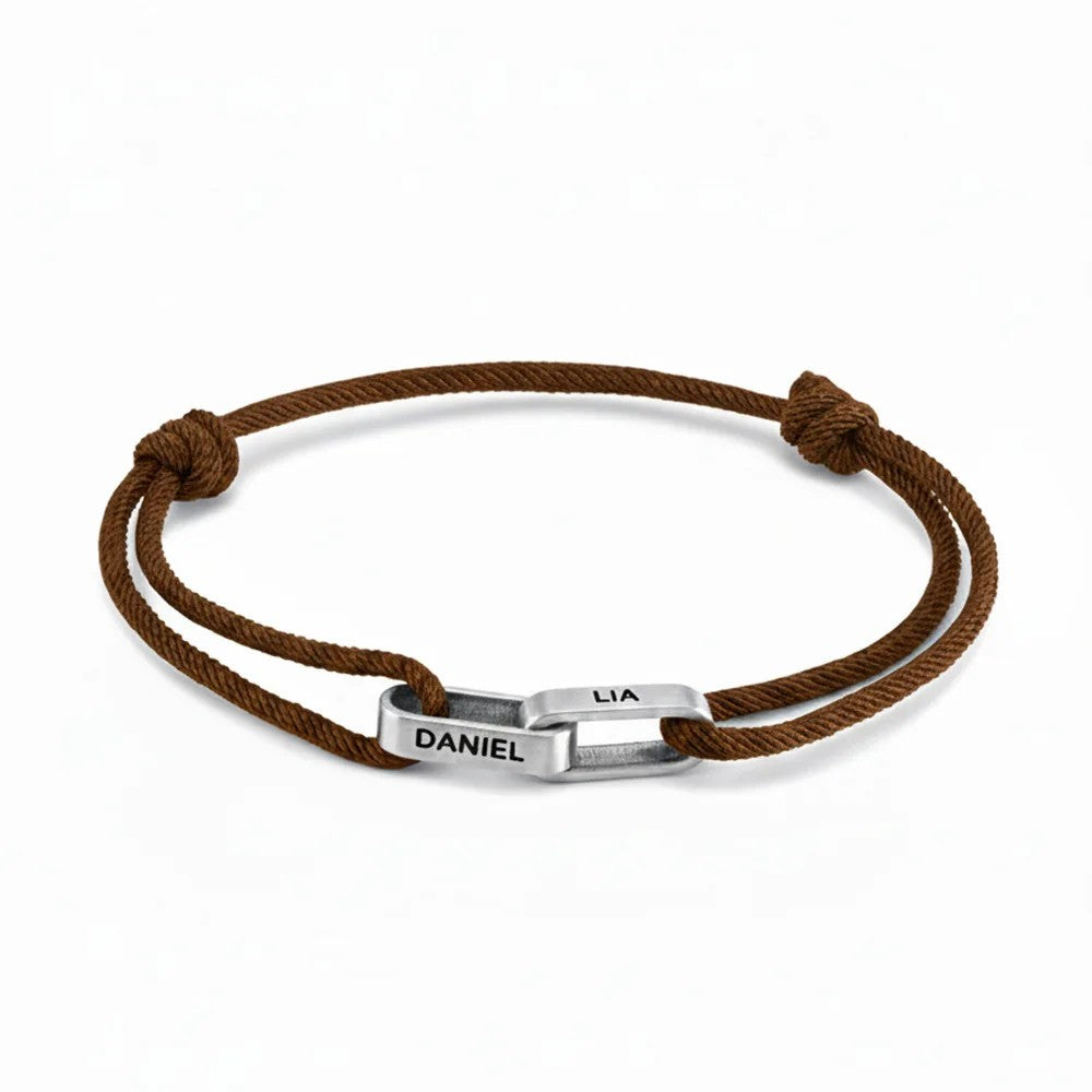 Personalized Interlocking Link Bracelet
