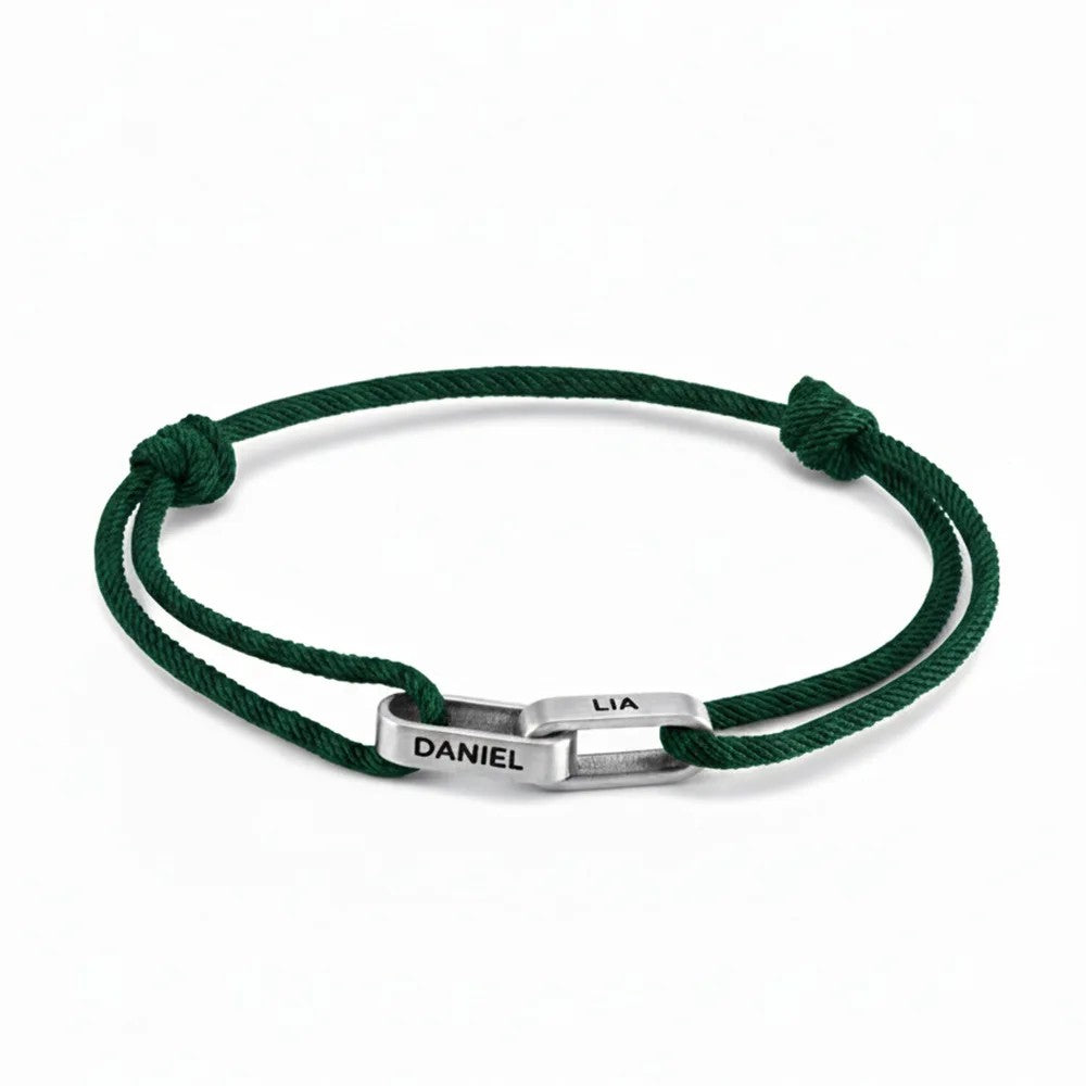 Personalized Interlocking Link Bracelet
