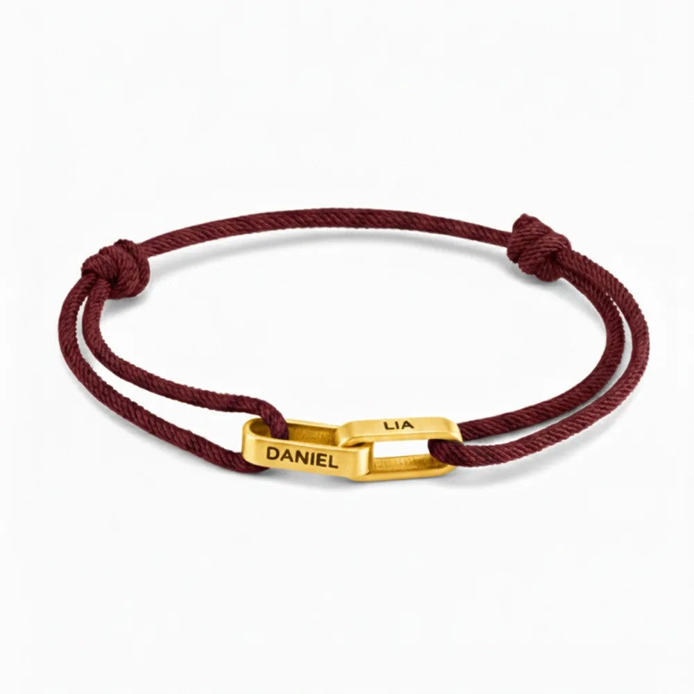 Personalized Interlocking Link Bracelet