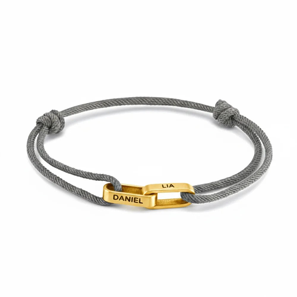 Personalized Interlocking Link Bracelet