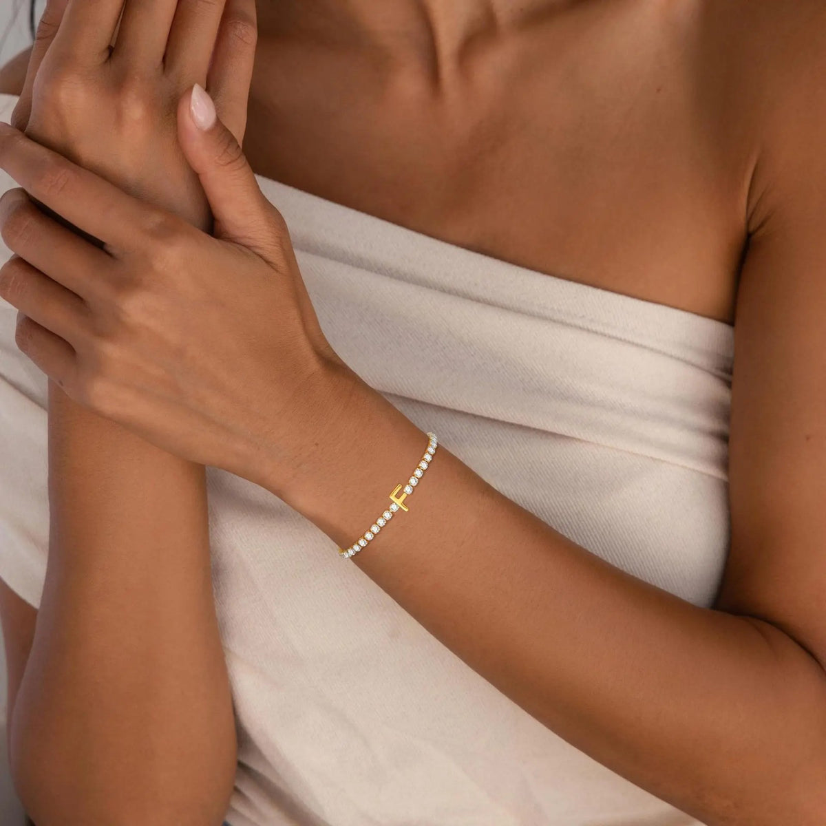 Crystal Letter Bracelet