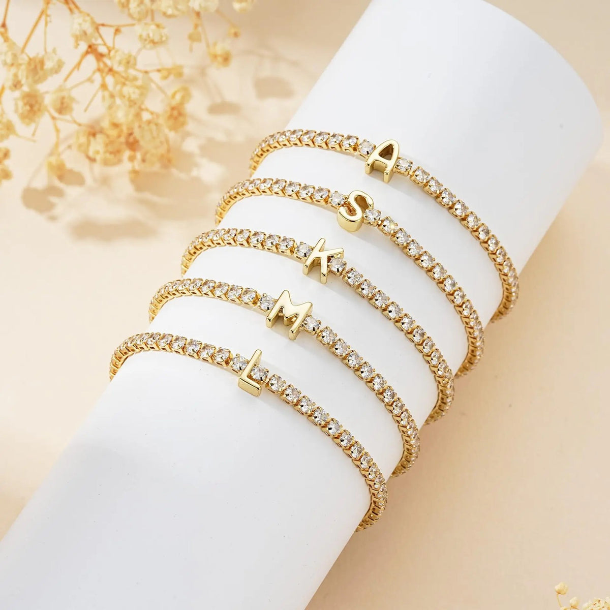 Crystal Letter Bracelet