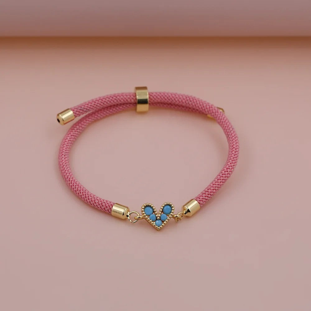 Zircon Heart Thread Bracelet