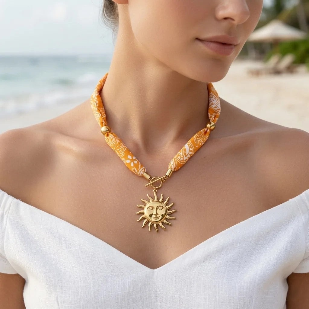 Starfish Scarf Necklace