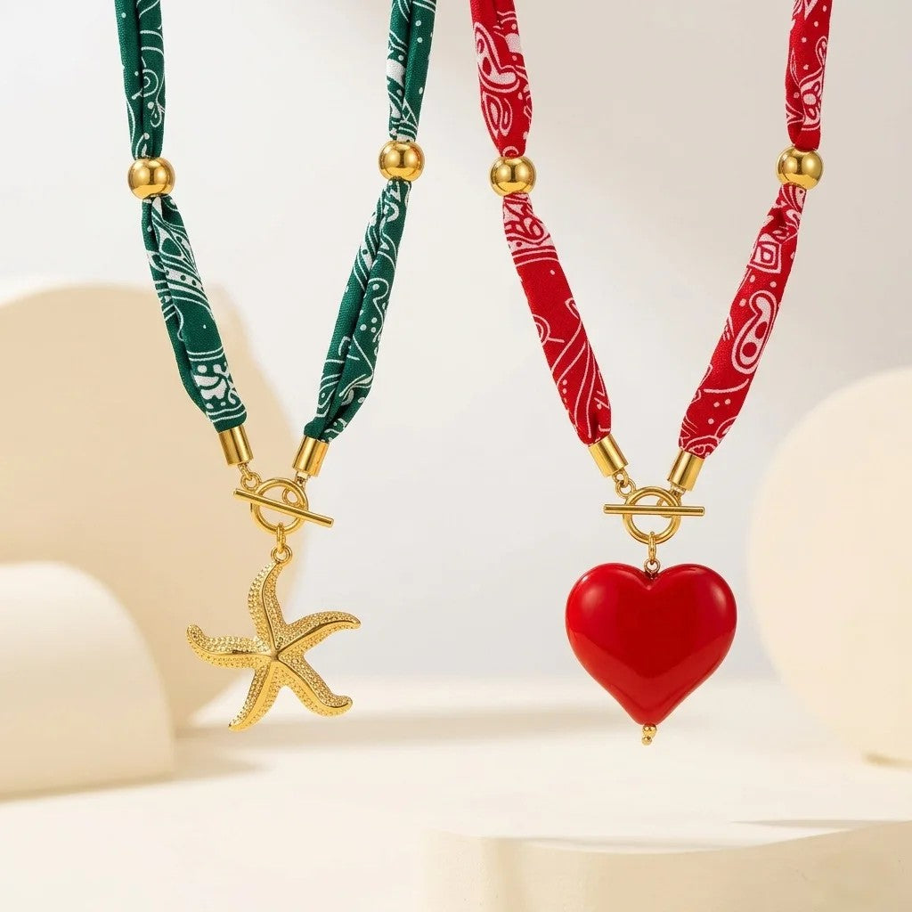 Starfish Scarf Necklace