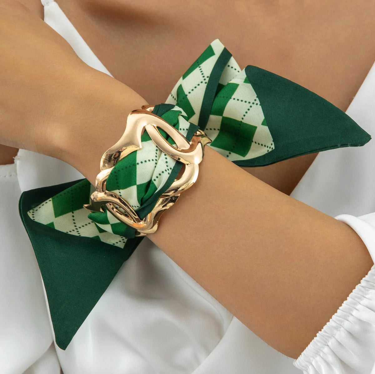 Woven Ribbon Cuff Bracelet