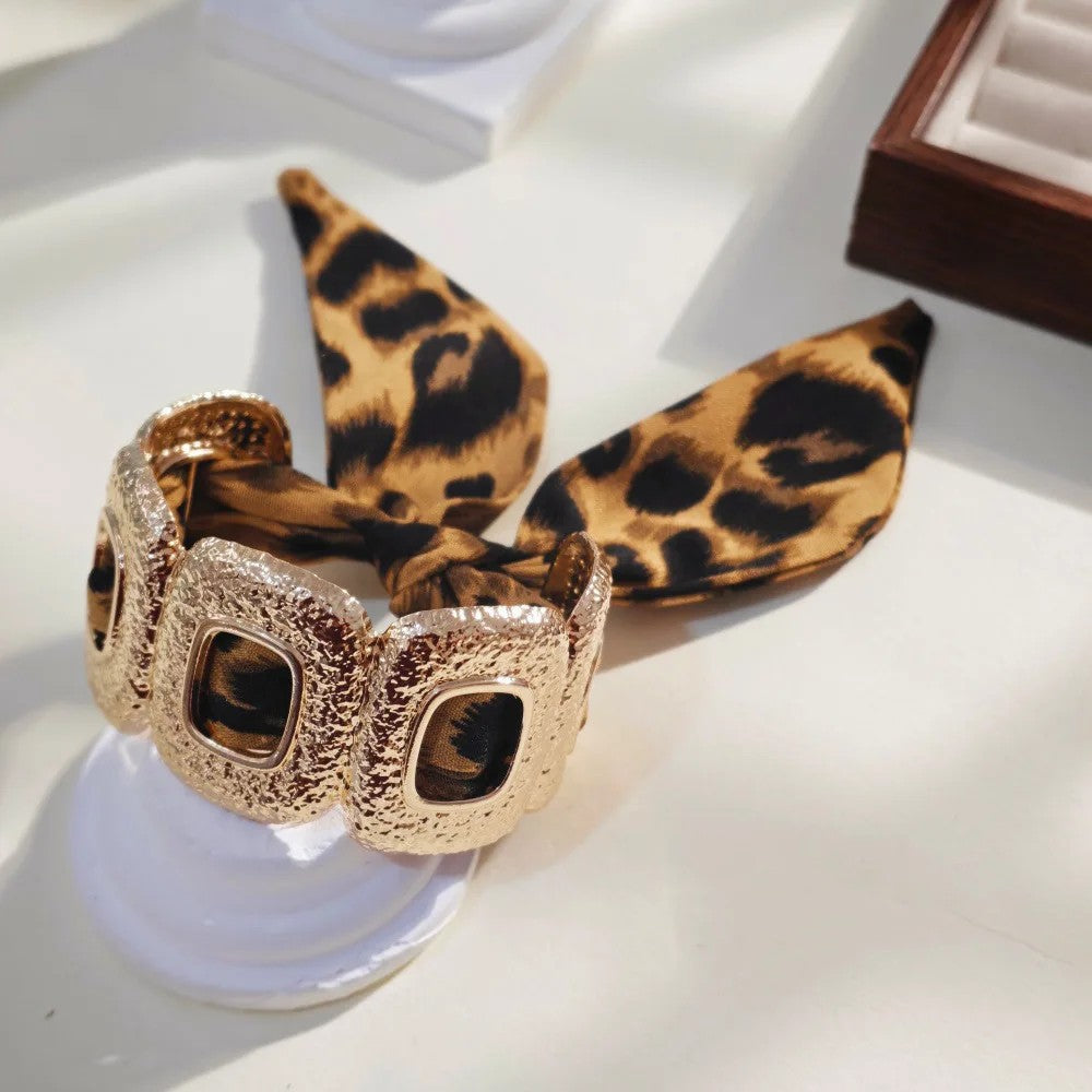 Leopard Print Scarf Bangle