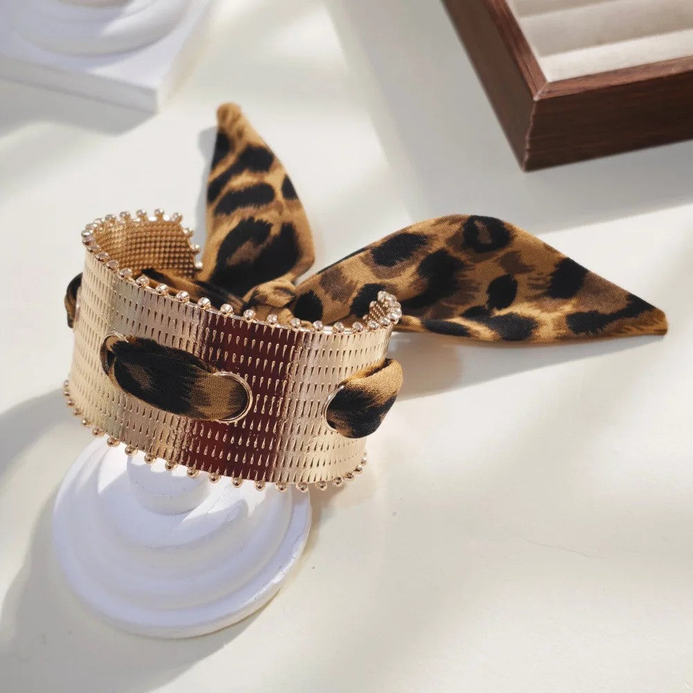 Leopard Print Scarf Bangle