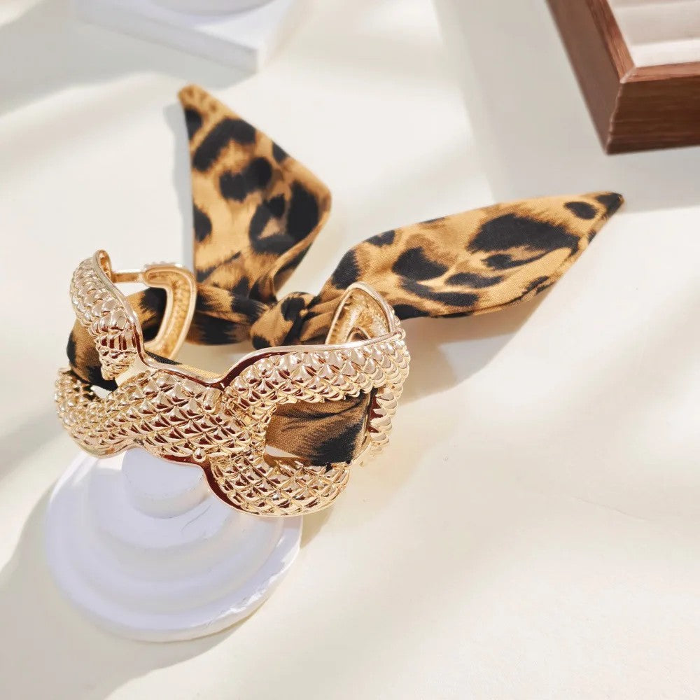 Leopard Print Scarf Bangle