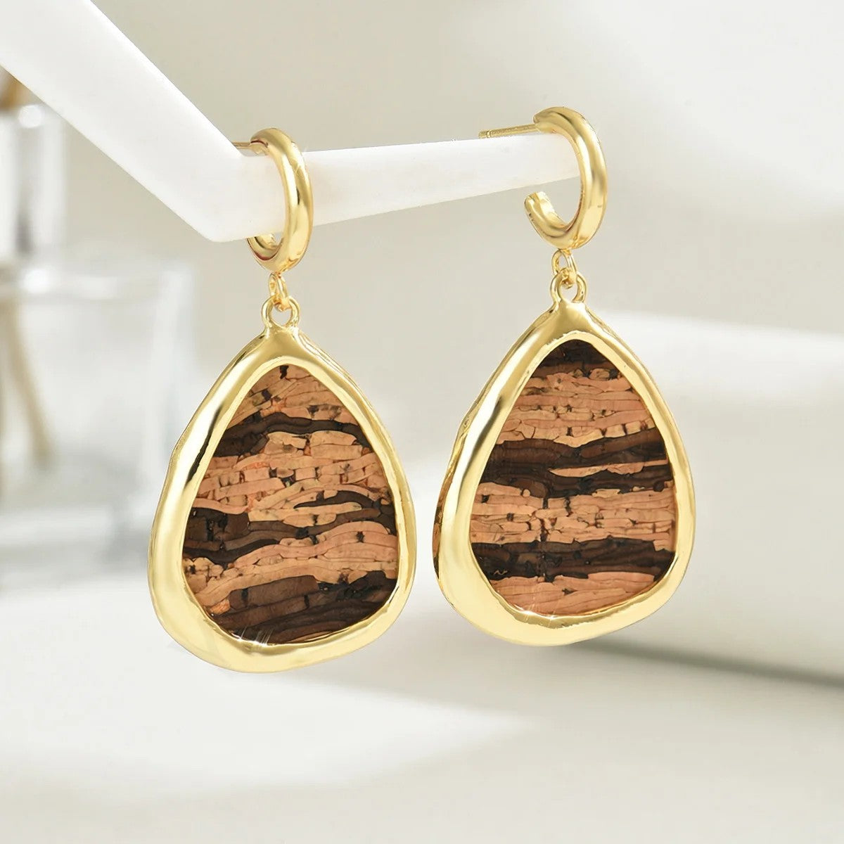 Leopard Print Teardrop Earrings