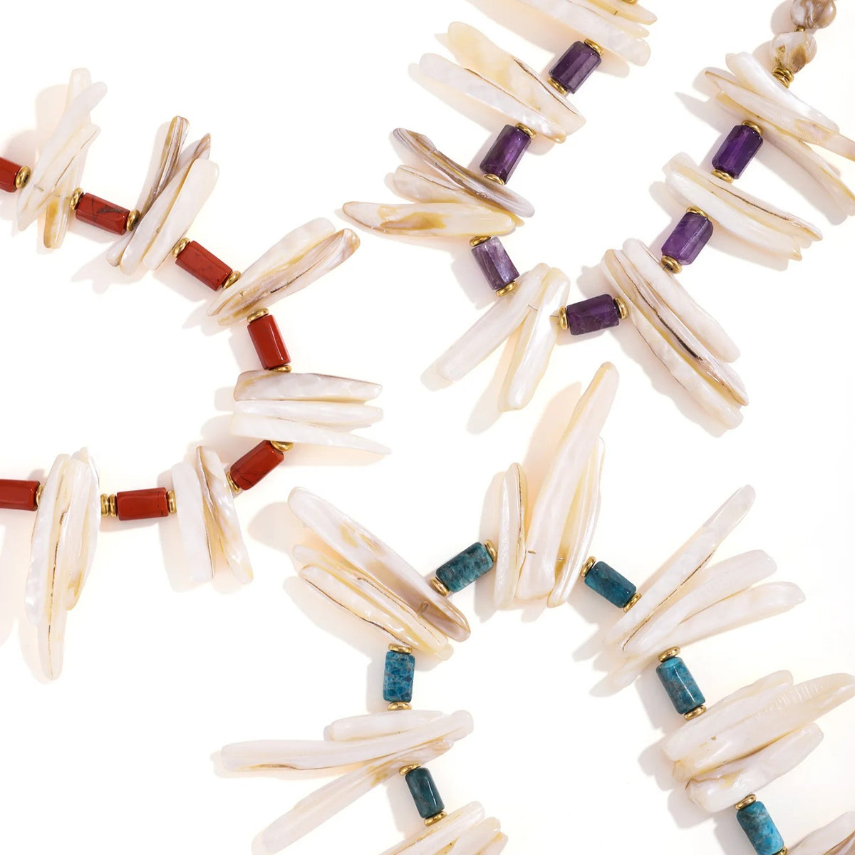 Shell Spike Statement Necklace