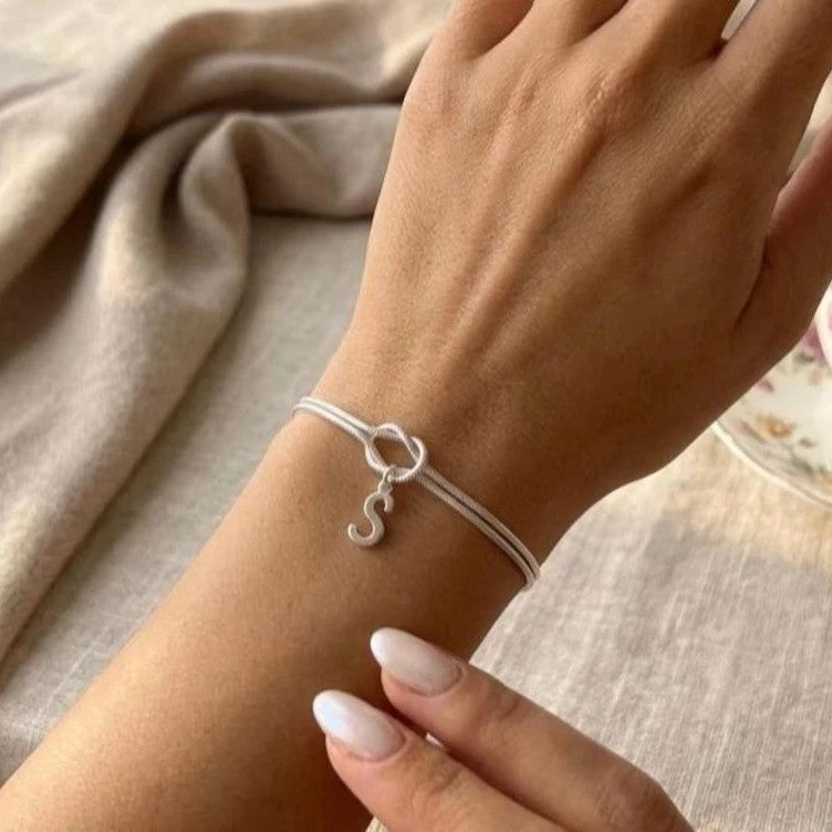 Initial Love Knot Bracelet