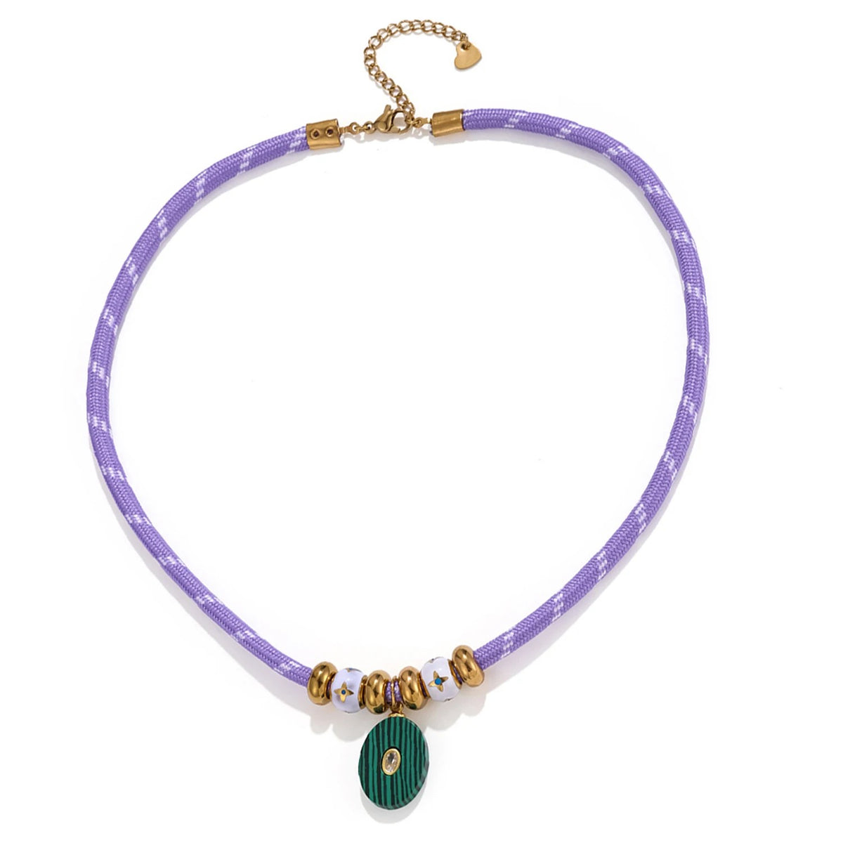 Colorful Stone Pendant Necklace Set