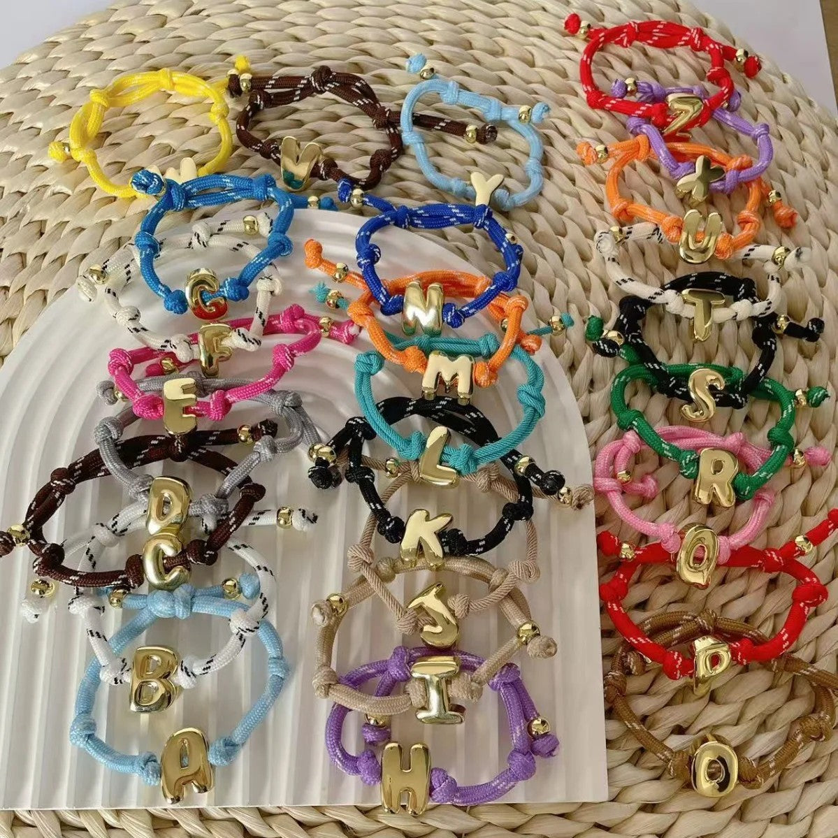 Gold Initial Woven Bracelet