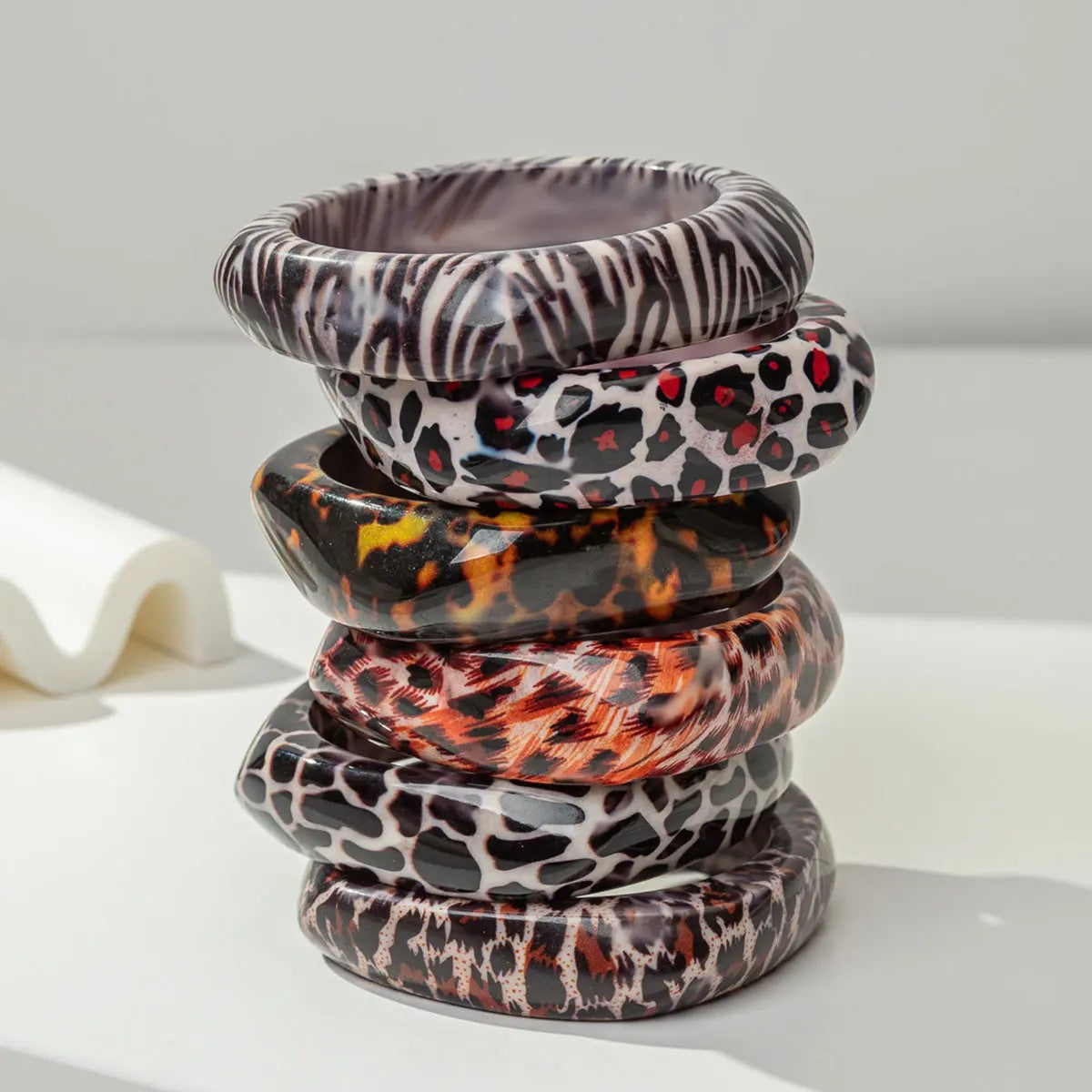 Animal Print Bangle Set