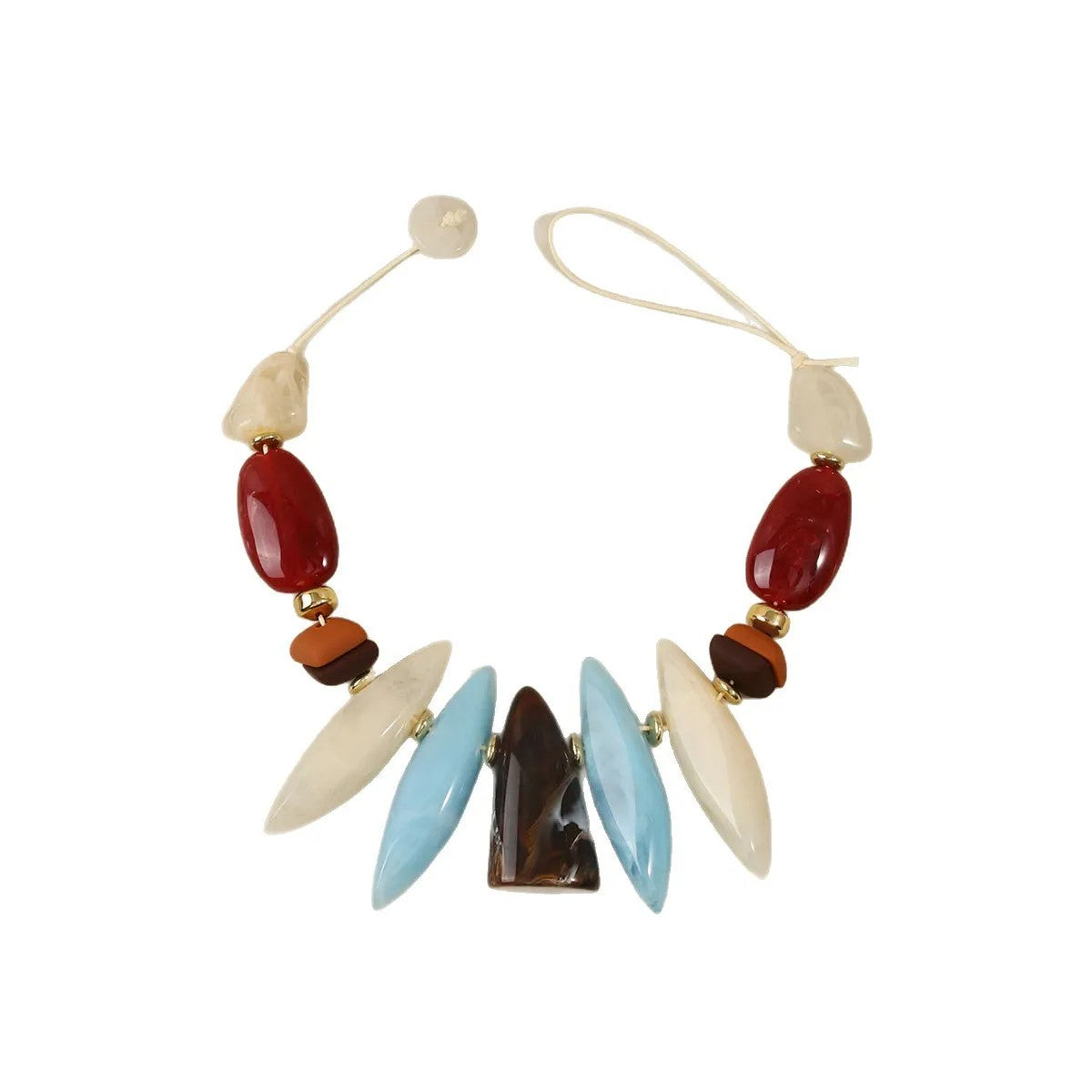 Geometric Resin Statement Necklace