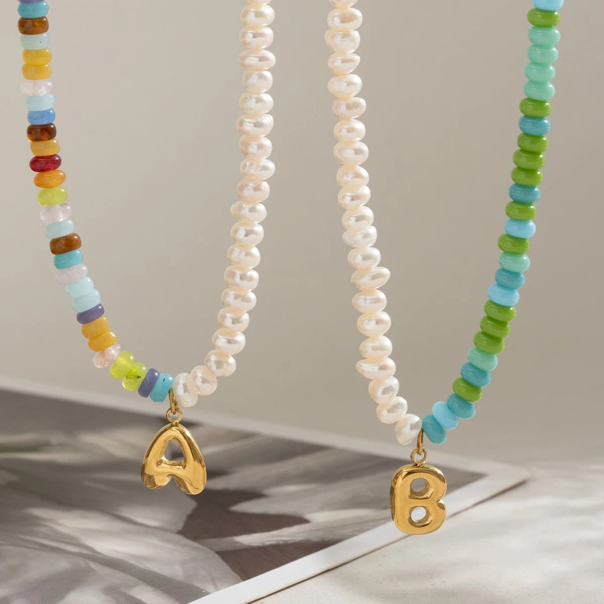 Freshwater Pearl Initial Necklace