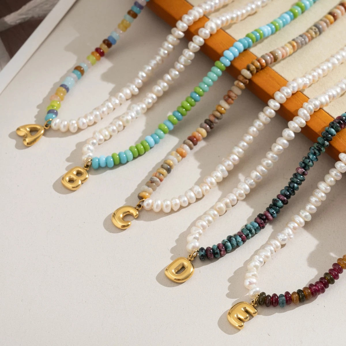 Freshwater Pearl Initial Necklace