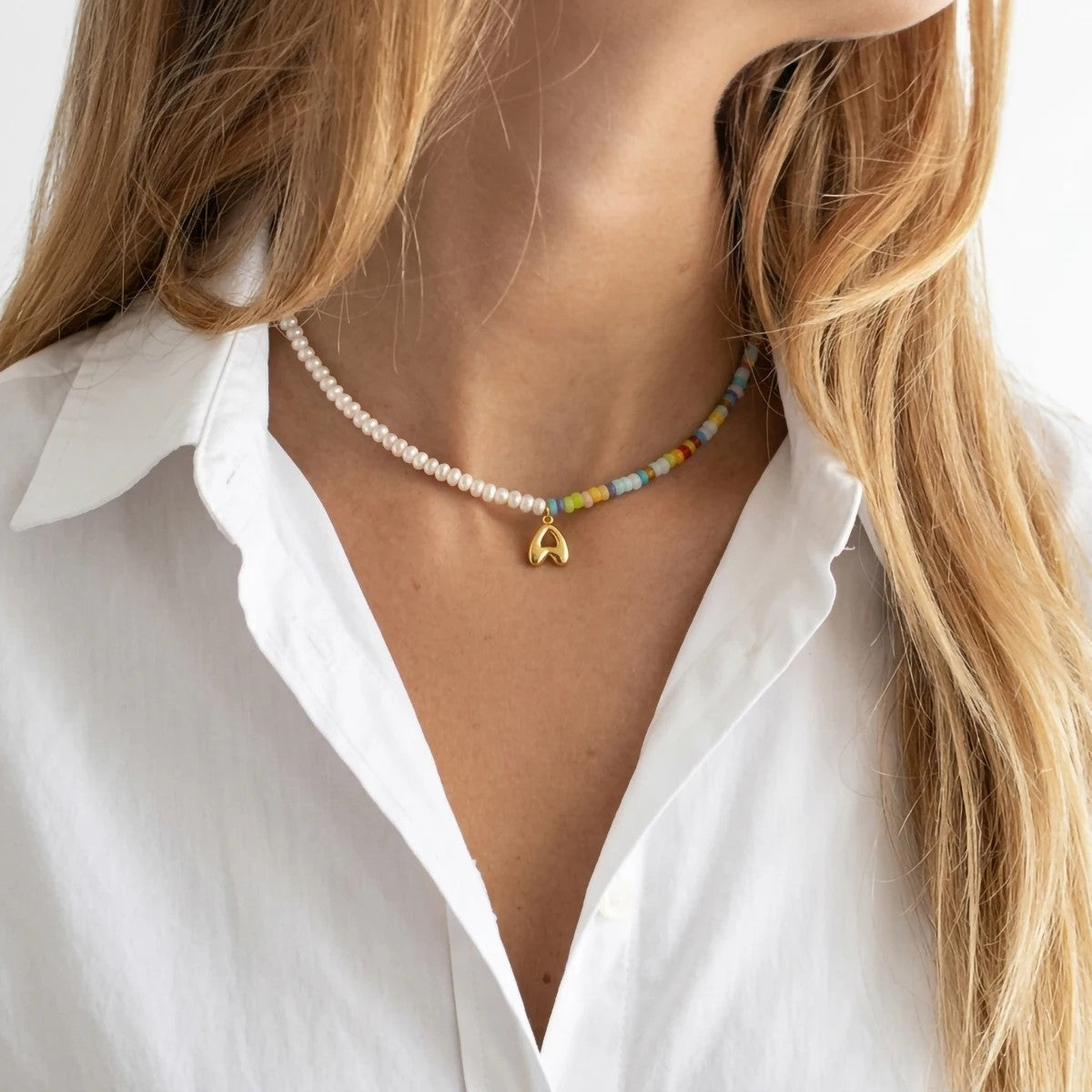 Freshwater Pearl Initial Necklace