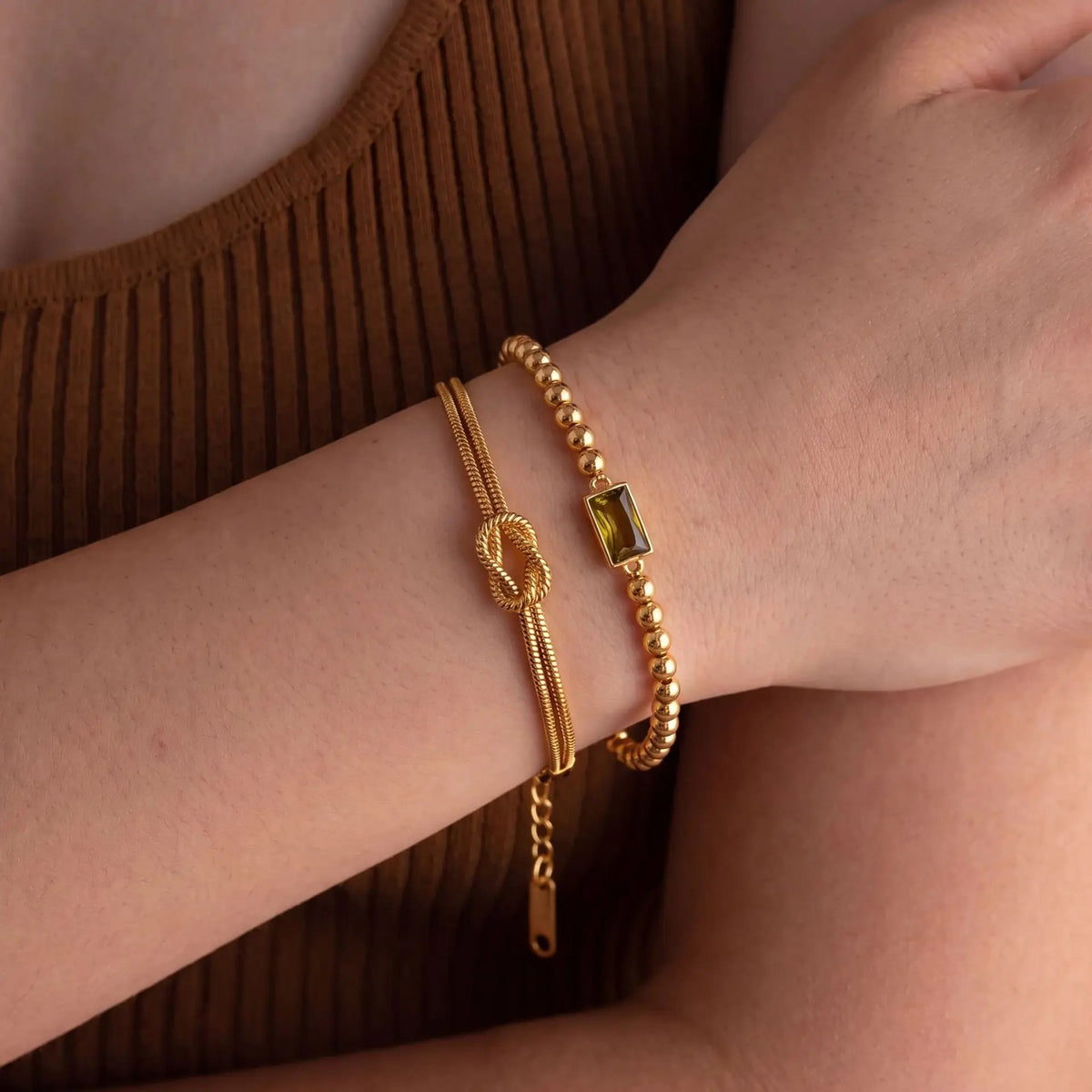 Mixed Texture Stackable Bracelet Set