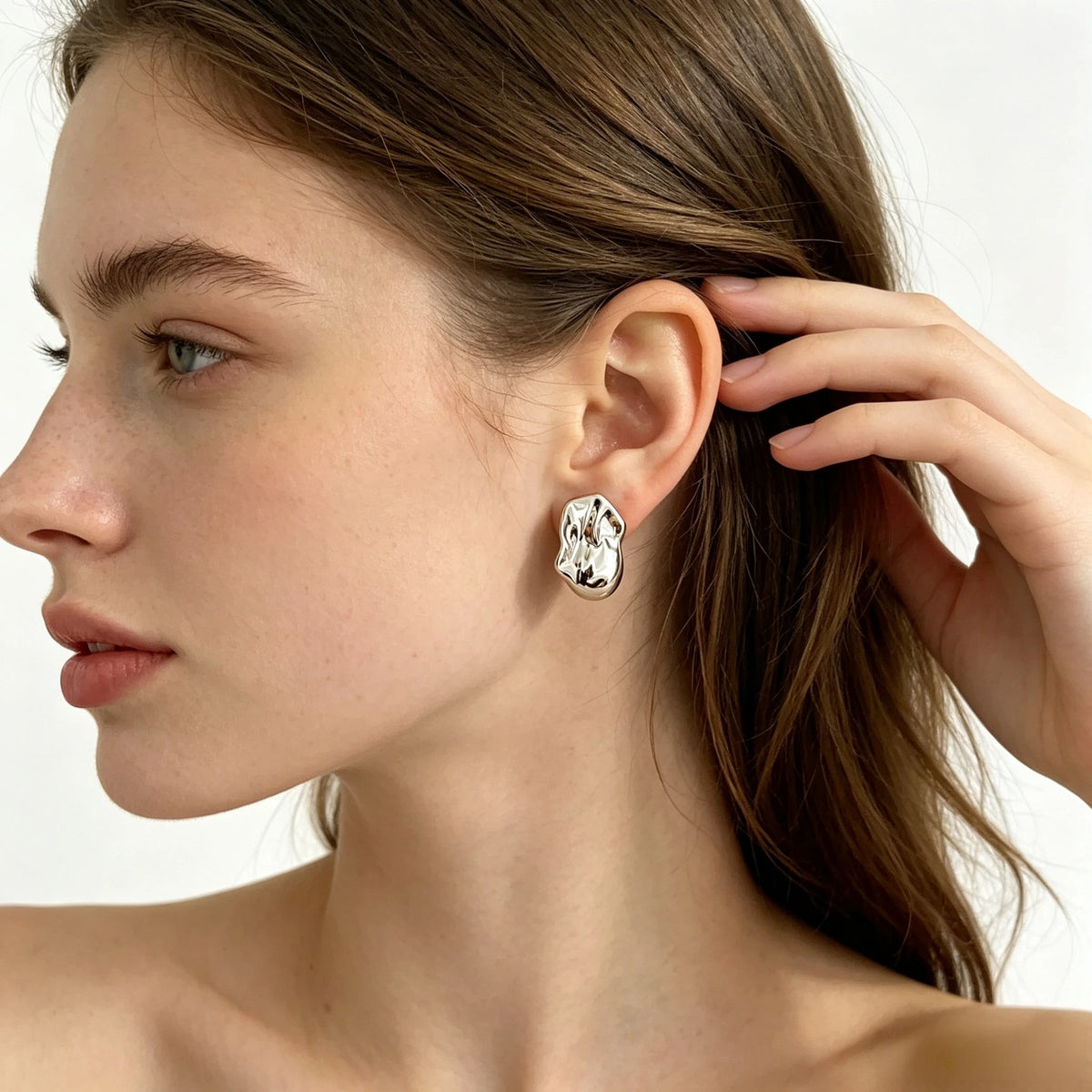 Irregular Polished Stud Earrings